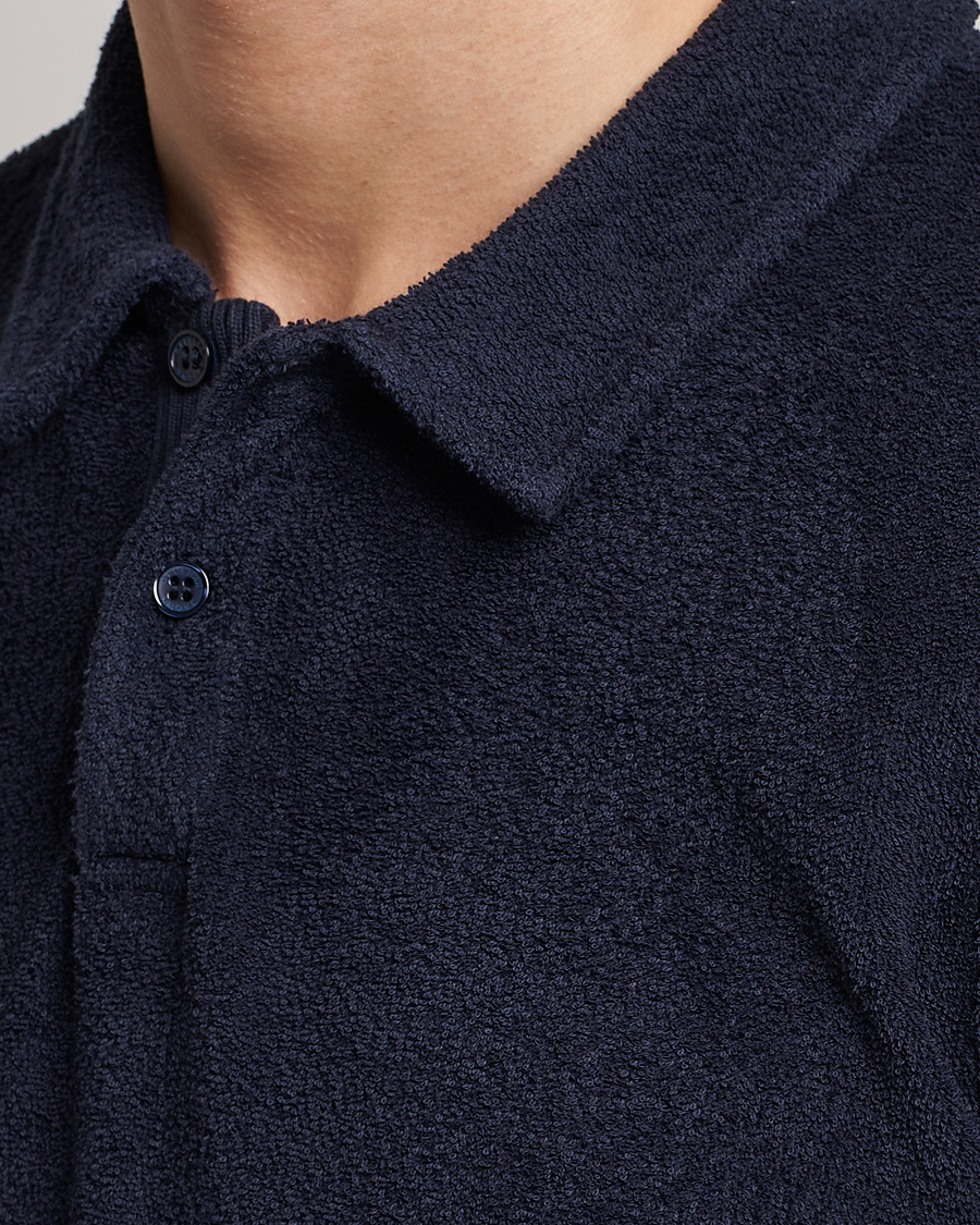 Herren | Poloshirts | Orlebar Brown | Lorenzo Cotton Terry Polo Night Iris