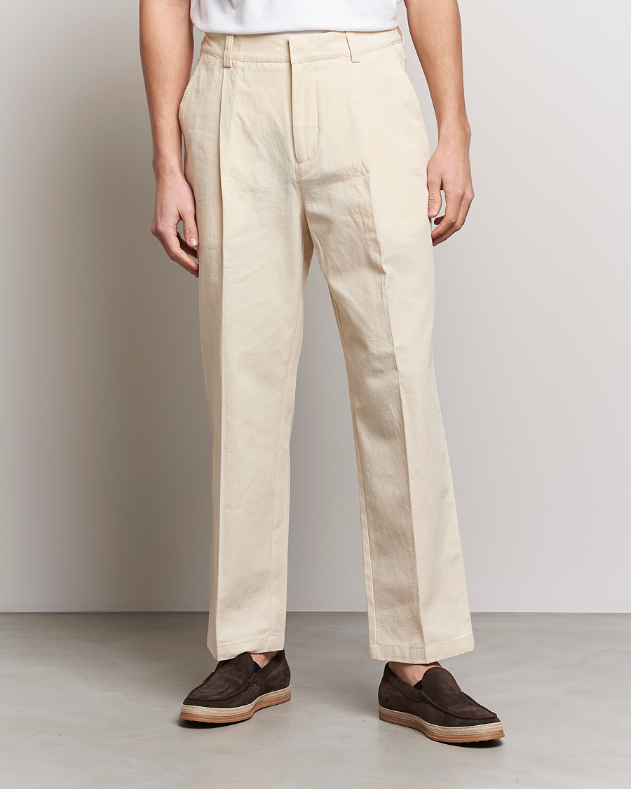 Herren | Hosen | Orlebar Brown | Beckworth Pleated Cotton Trousers Pebble