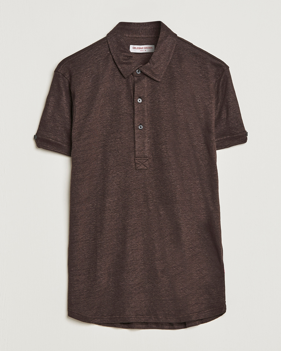 Herren | Poloshirts | Orlebar Brown | Sebastian Linen Polo Truffle