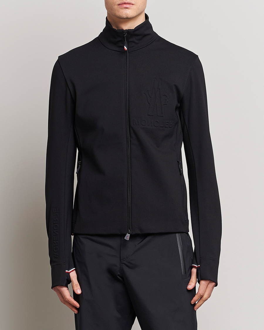 Herren | Pullover | Moncler Grenoble | Embossed Full Zip Cardigan Black