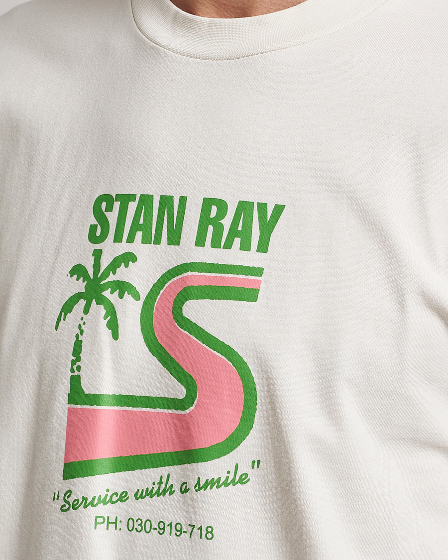 Herren | T-Shirts | Stan Ray | Printed Crew Neck T-Shirt Natural