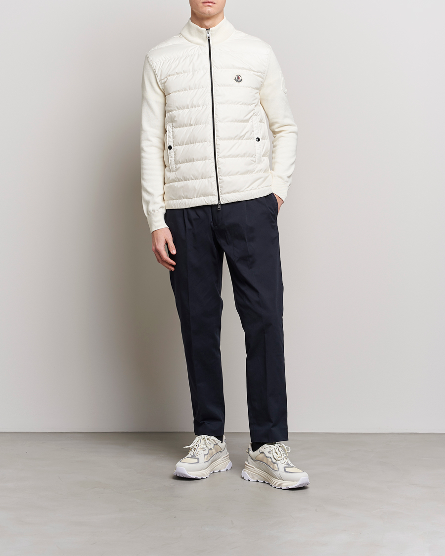 Herren | Pullover | Moncler | Zip Padded Cardigan Off White