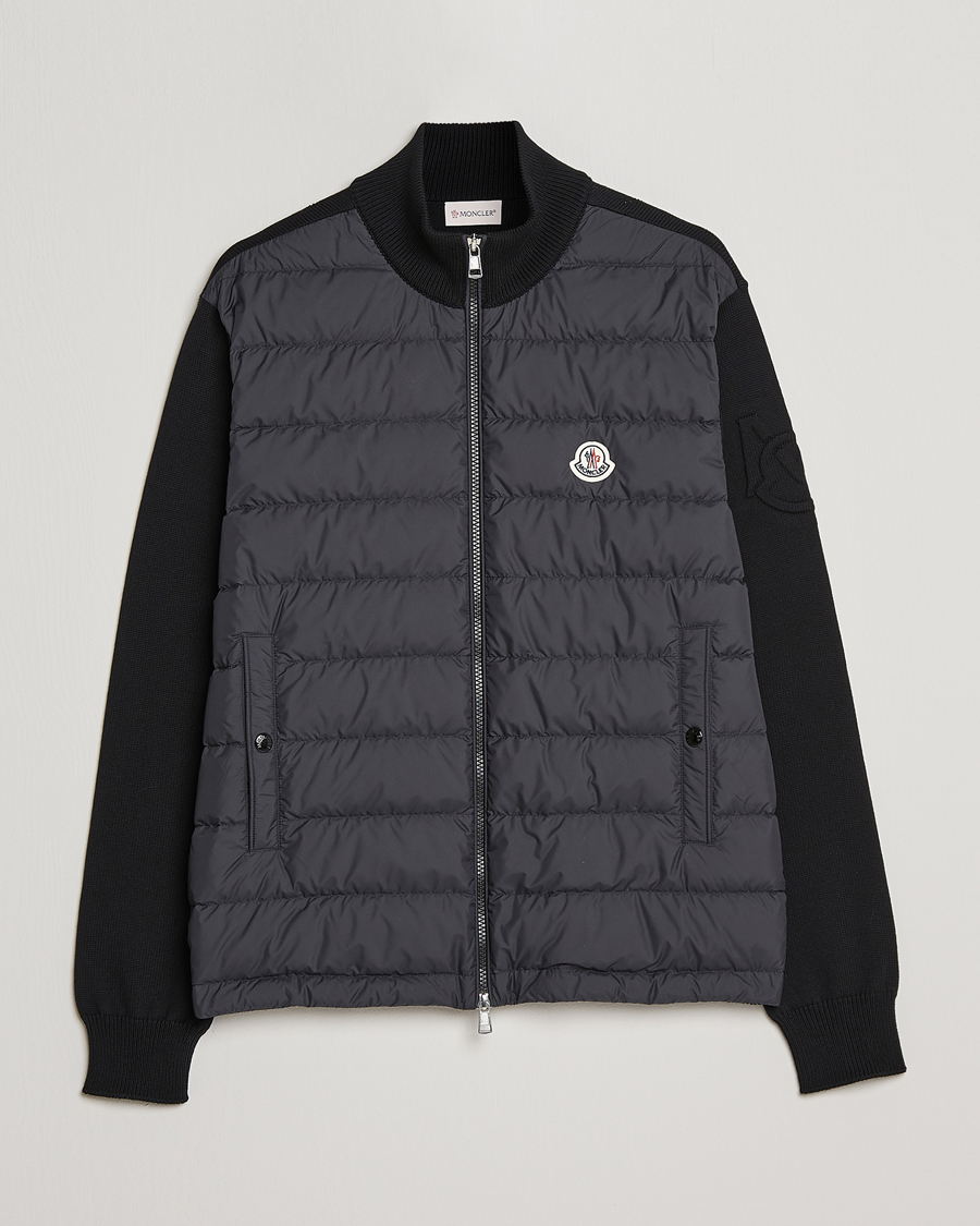 Herren | Pullover | Moncler | Zip Padded Cardigan Black