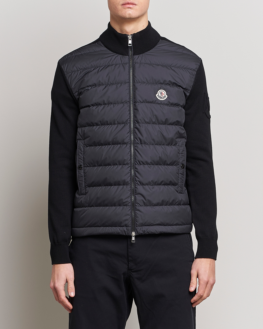 Herren | Pullover | Moncler | Zip Padded Cardigan Black