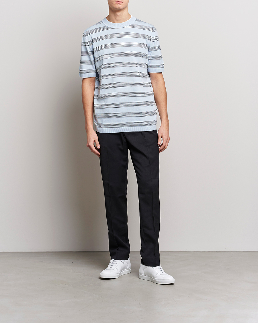 Herren | T-Shirts | Missoni | Knitted Space Dye T-Shirt Light Blue