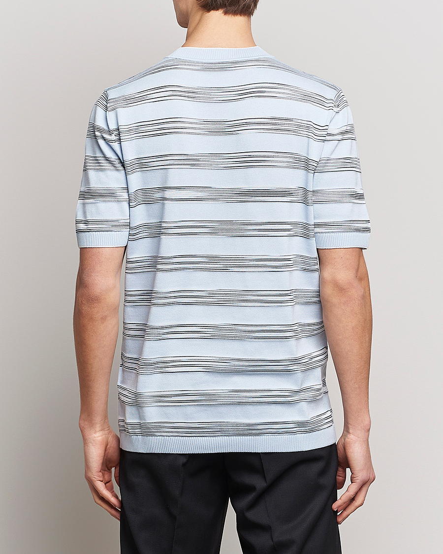 Herren | T-Shirts | Missoni | Knitted Space Dye T-Shirt Light Blue