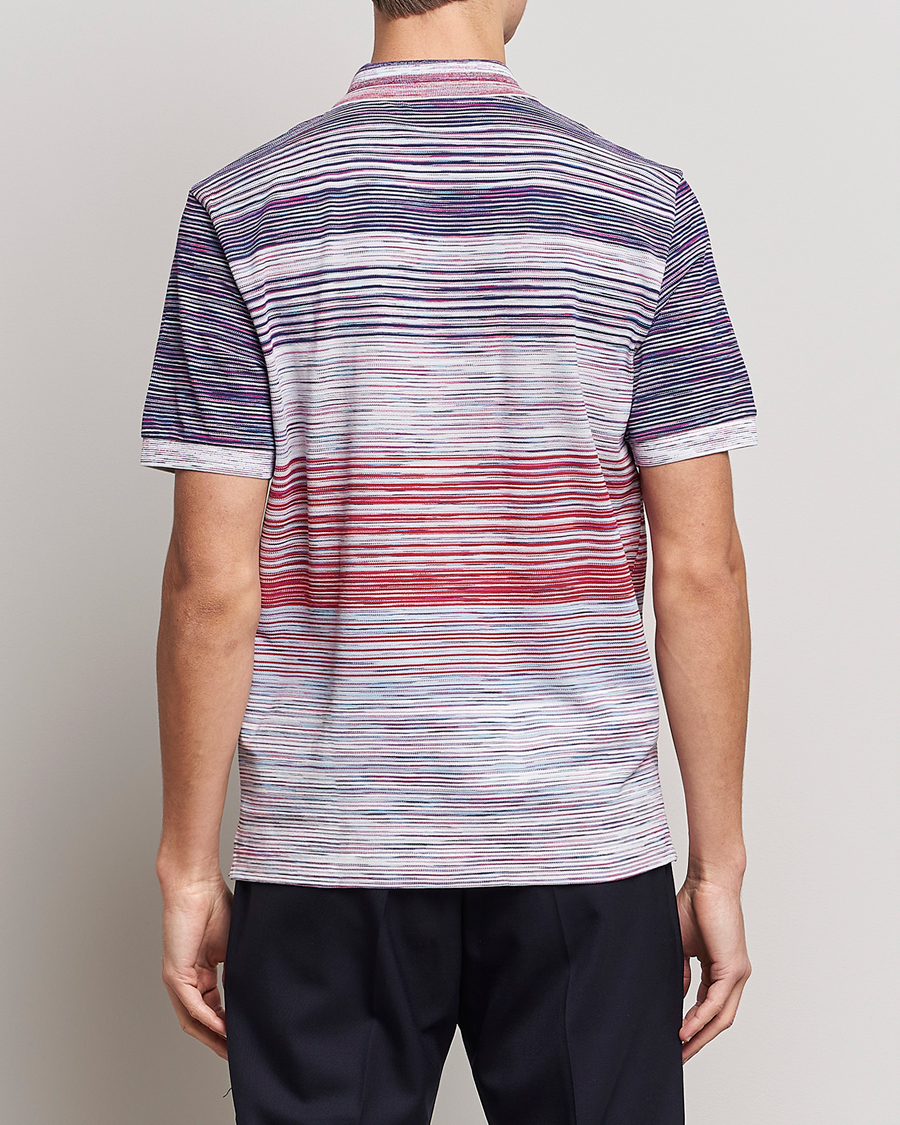 Herren | Poloshirts | Missoni | Short Sleeve Space Dye Polo Navy/Light Blue