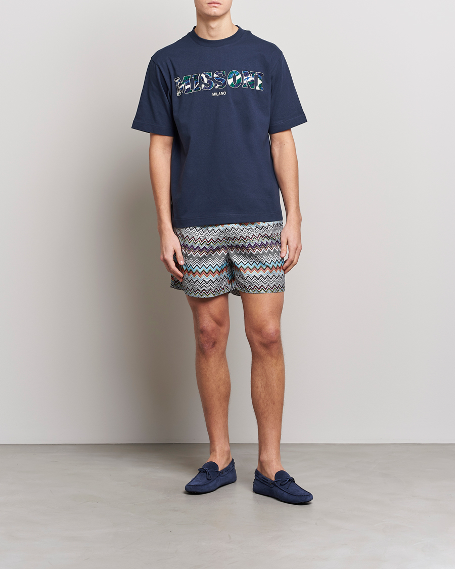 Herren | Badehosen | Missoni | Zig Zag Swim Trunks Grey/Violet