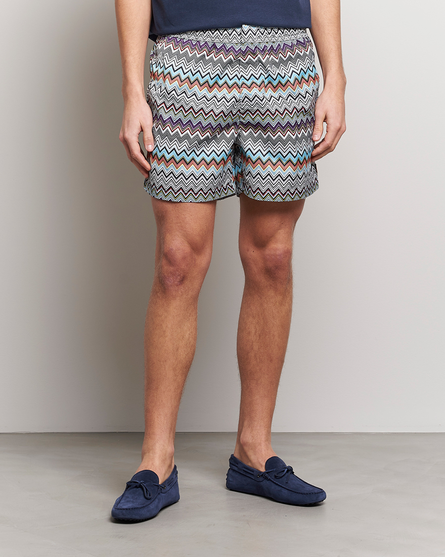 Herren | Badehosen | Missoni | Zig Zag Swim Trunks Grey/Violet