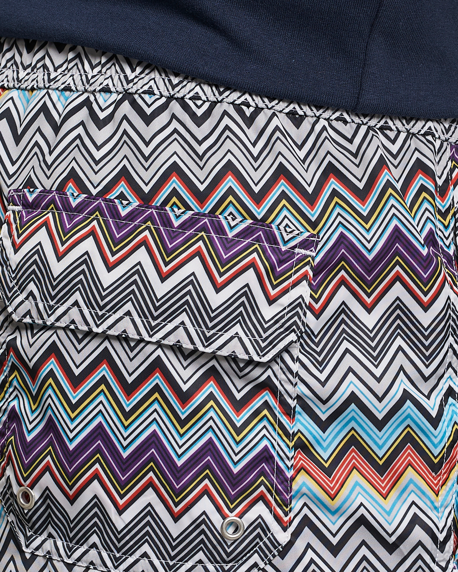 Herren | Badehosen | Missoni | Zig Zag Swim Trunks Grey/Violet