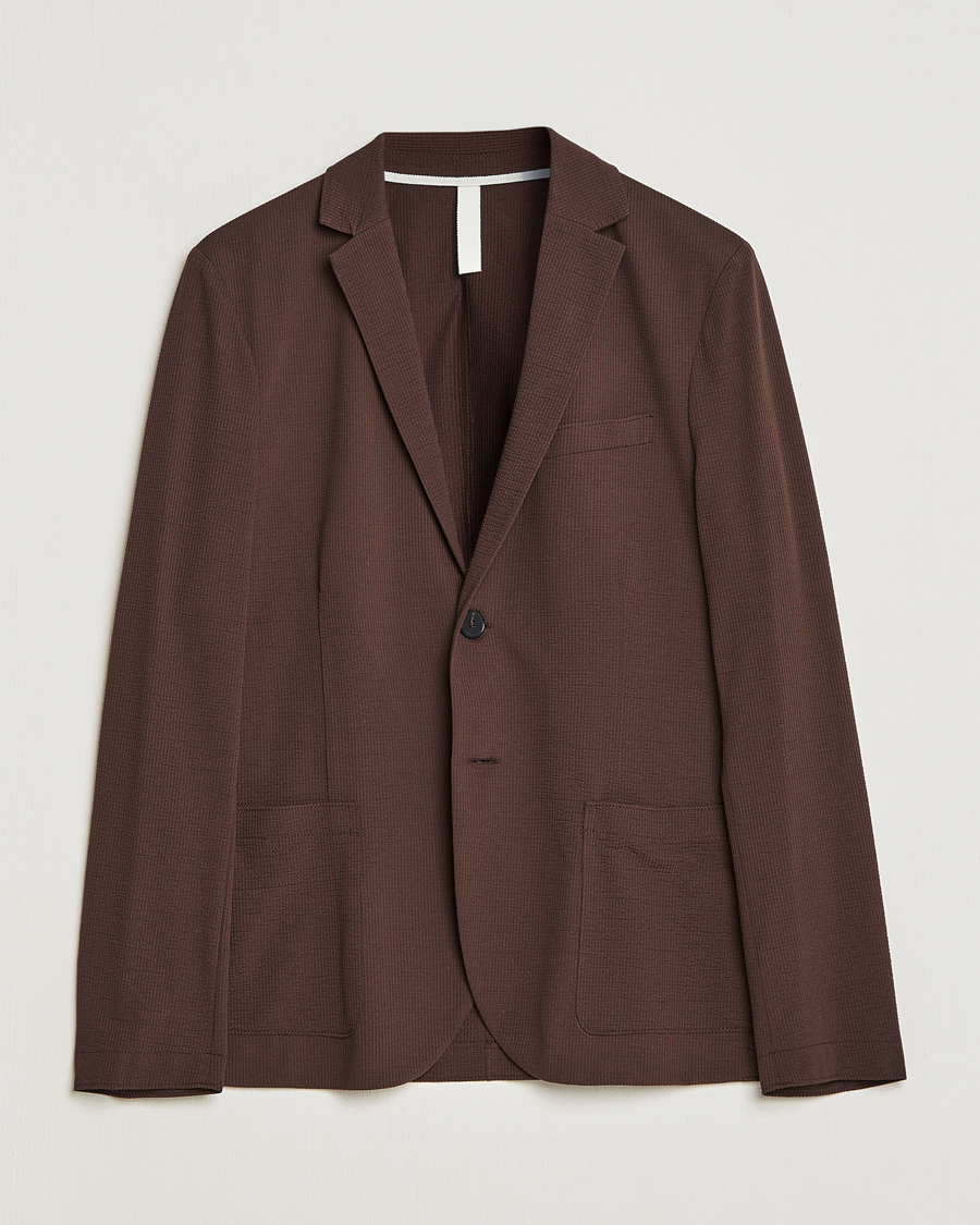 Herren | Sakkos | Harris Wharf London | Coolmax Seersucker Blazer Brown