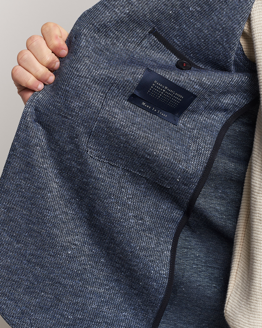 Herren | Sakkos | Harris Wharf London | Linen Blend Blazer Denim