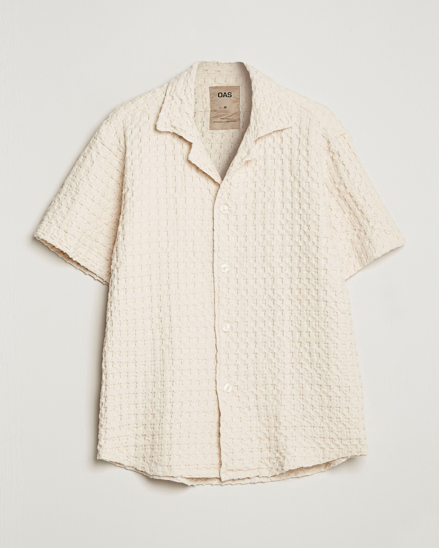 Herren | Hemden | OAS | Cuba Waffle Shirt Ecru