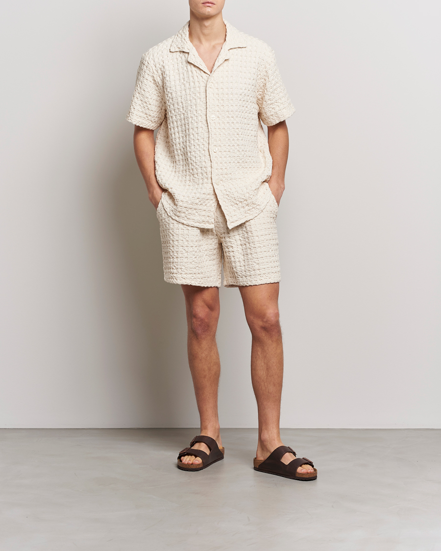 Herren | Hemden | OAS | Cuba Waffle Shirt Ecru