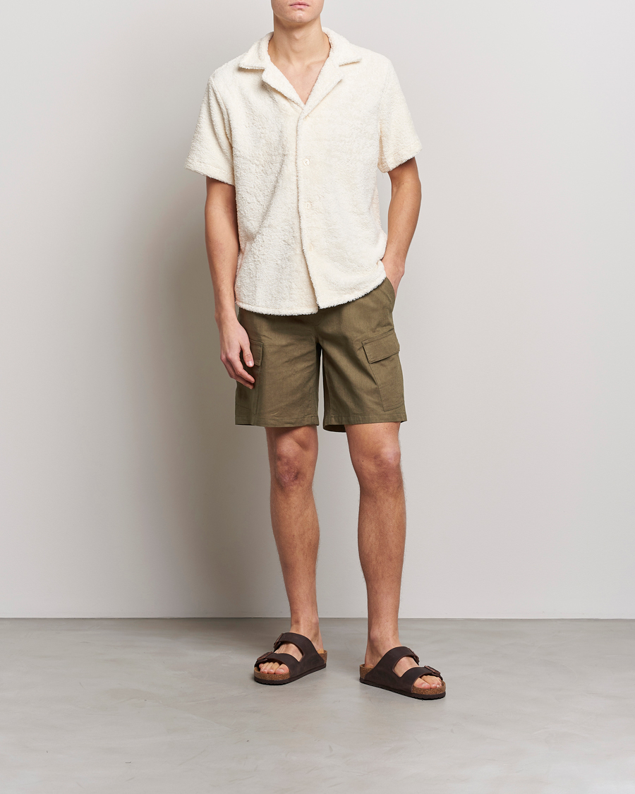 Herren | Shorts | OAS | Cargo Linen Shorts Army