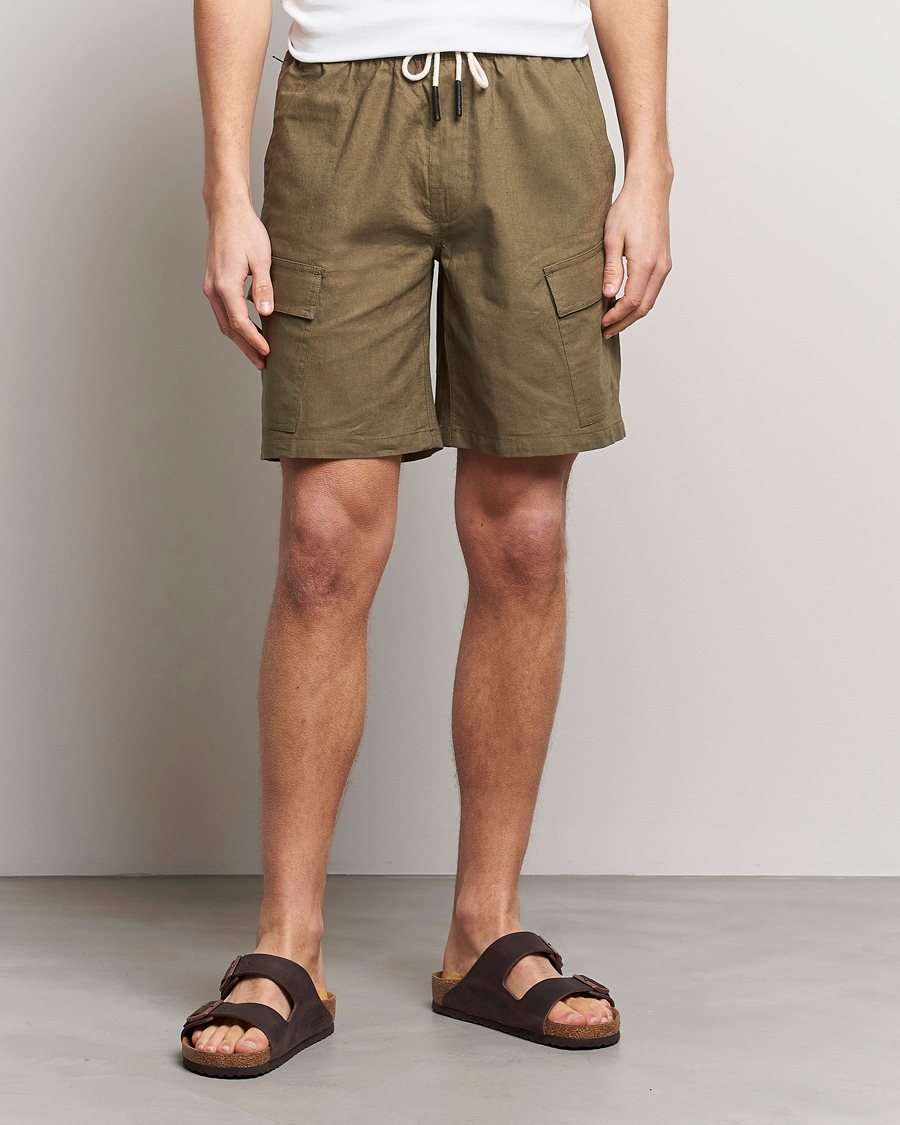 Herren | Shorts | OAS | Cargo Linen Shorts Army