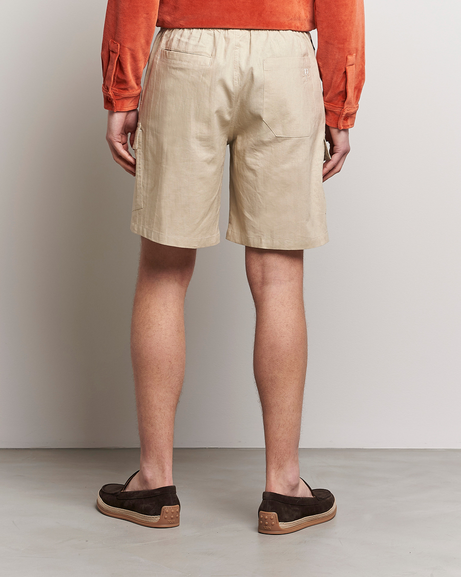Herren | Shorts | OAS | Cargo Linen Shorts Beige