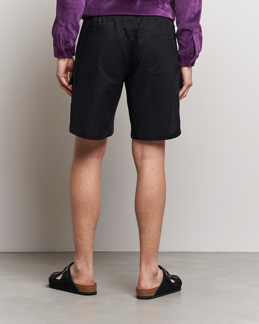 Herren | Shorts | OAS | Cargo Linen Shorts Black
