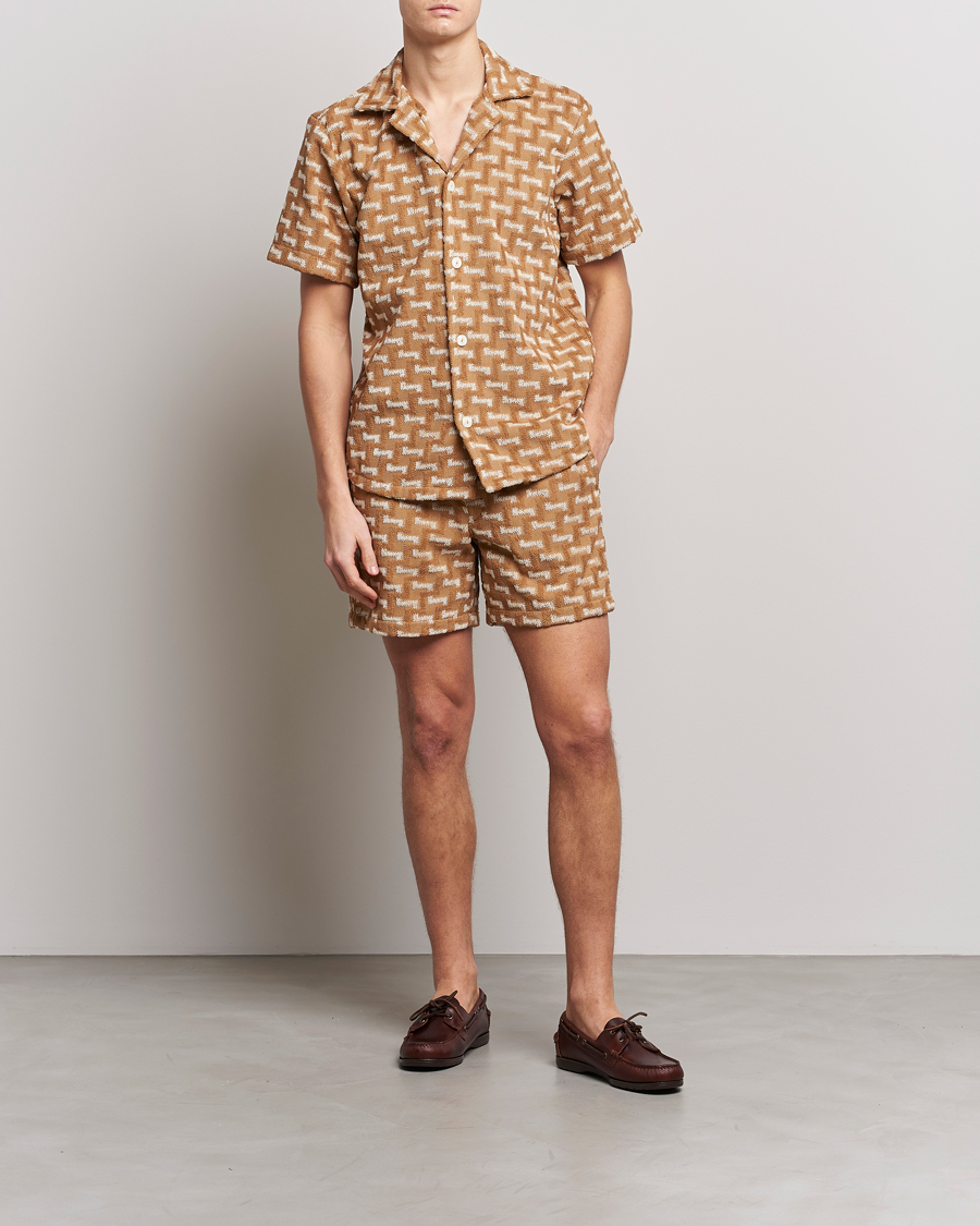 Herren | Hemden | OAS | Terry Cuba Short Sleeve Shirt Camel