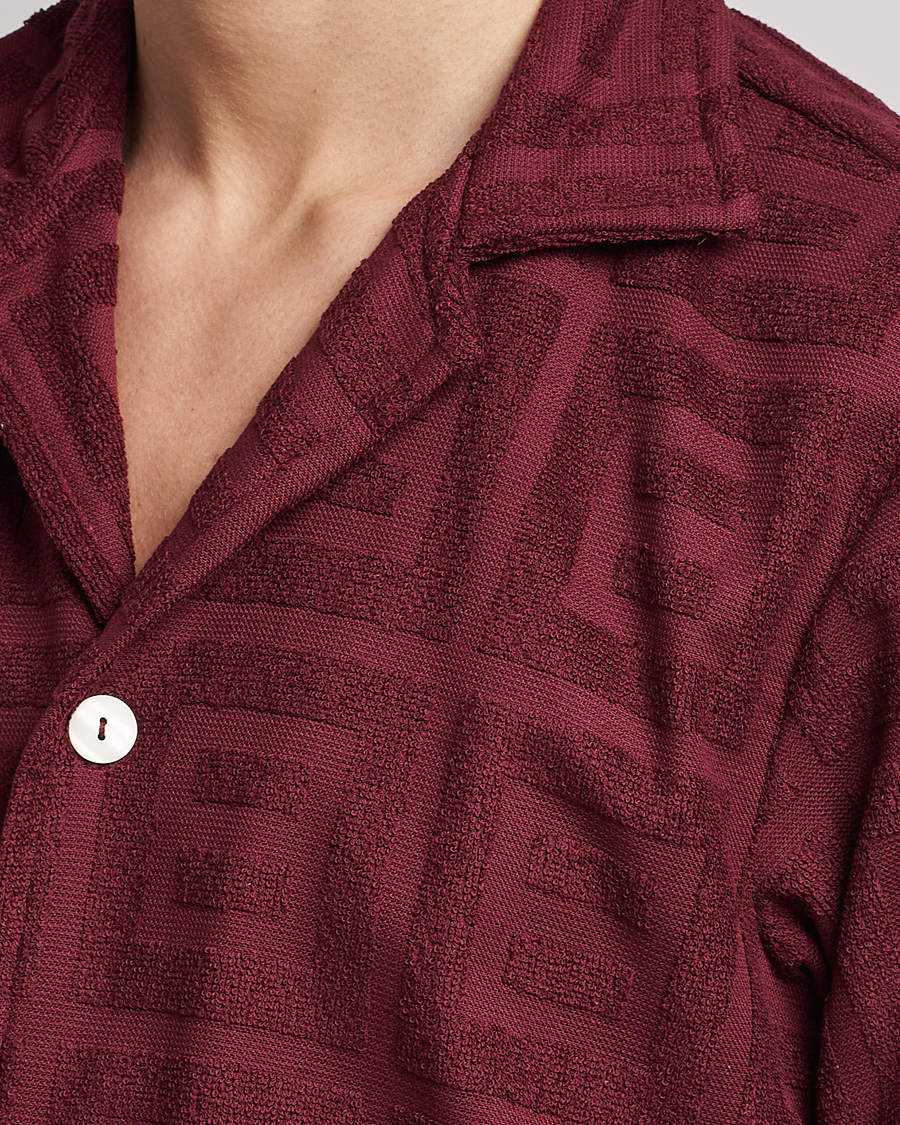 Herren | Hemden | OAS | Terry Cuba Short Sleeve Shirt Burgundy