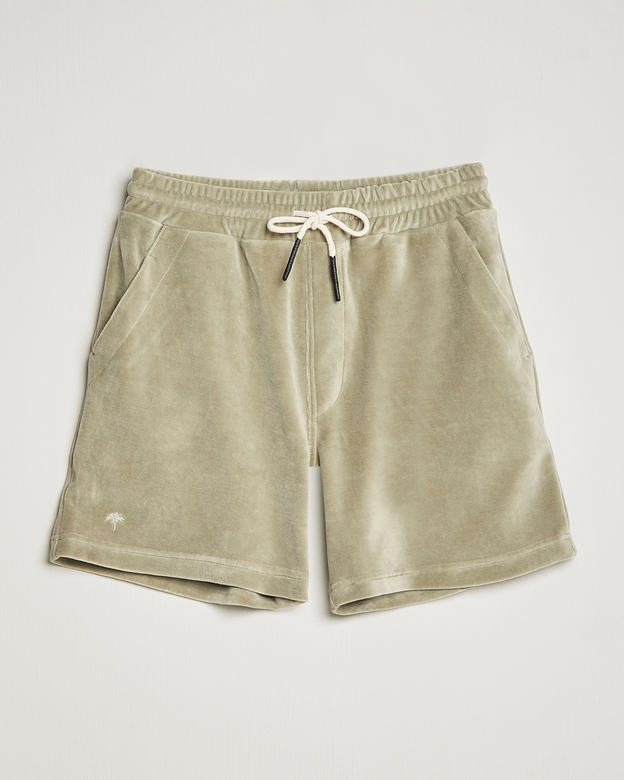 Herren | Shorts | OAS | Drawstring Velour Shorts Washed Grey