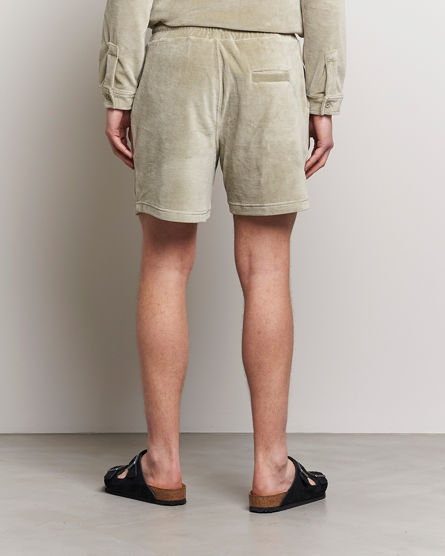Herren | Shorts | OAS | Drawstring Velour Shorts Washed Grey
