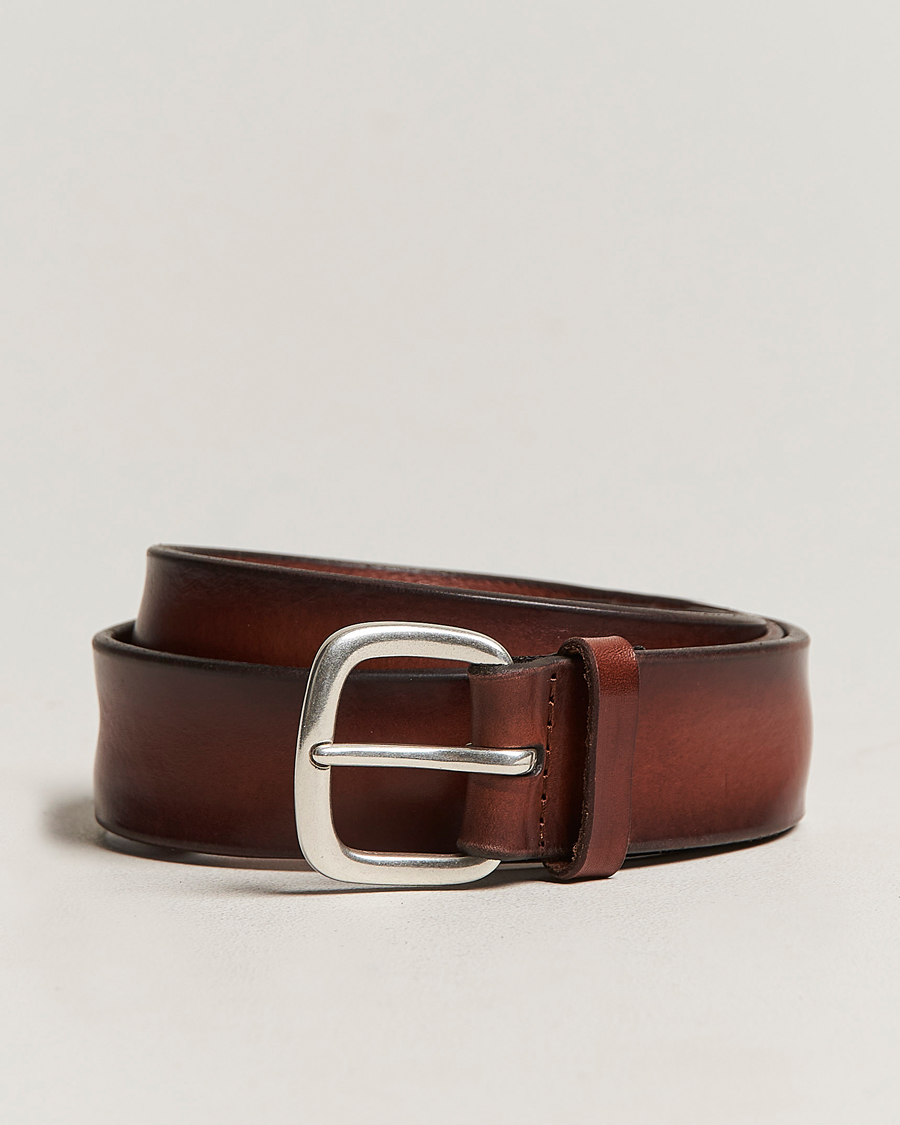 Herren | Orciani Vachetta Soft Leather Belt 3,5 cm Brown | Orciani | Vachetta Soft Leather Belt 3,5 cm Brown