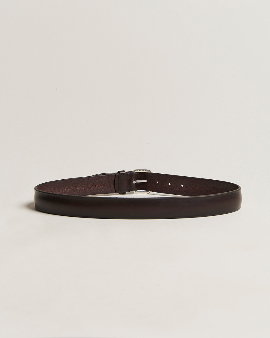Herren | Orciani Vachetta Soft Leather Belt 3,5 cm Dark Brown | Orciani | Vachetta Soft Leather Belt 3,5 cm Dark Brown