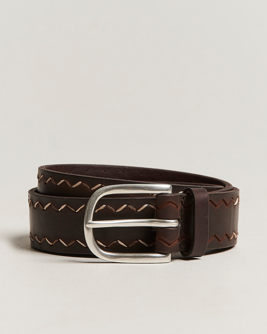 Herren | Orciani Bull Gaucho Leather Belt Dark Brown | Orciani | Bull Gaucho Leather Belt Dark Brown