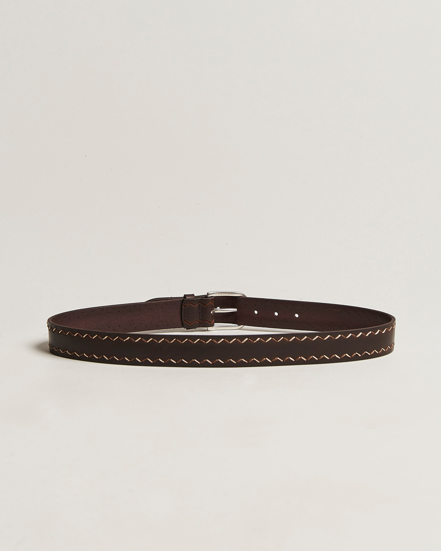 Herren | Orciani Bull Gaucho Leather Belt Dark Brown | Orciani | Bull Gaucho Leather Belt Dark Brown