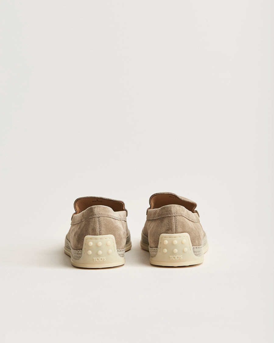 Herren | Tod's Raffia Loafers Taupe Suede | Tod's | Raffia Loafers Taupe Suede