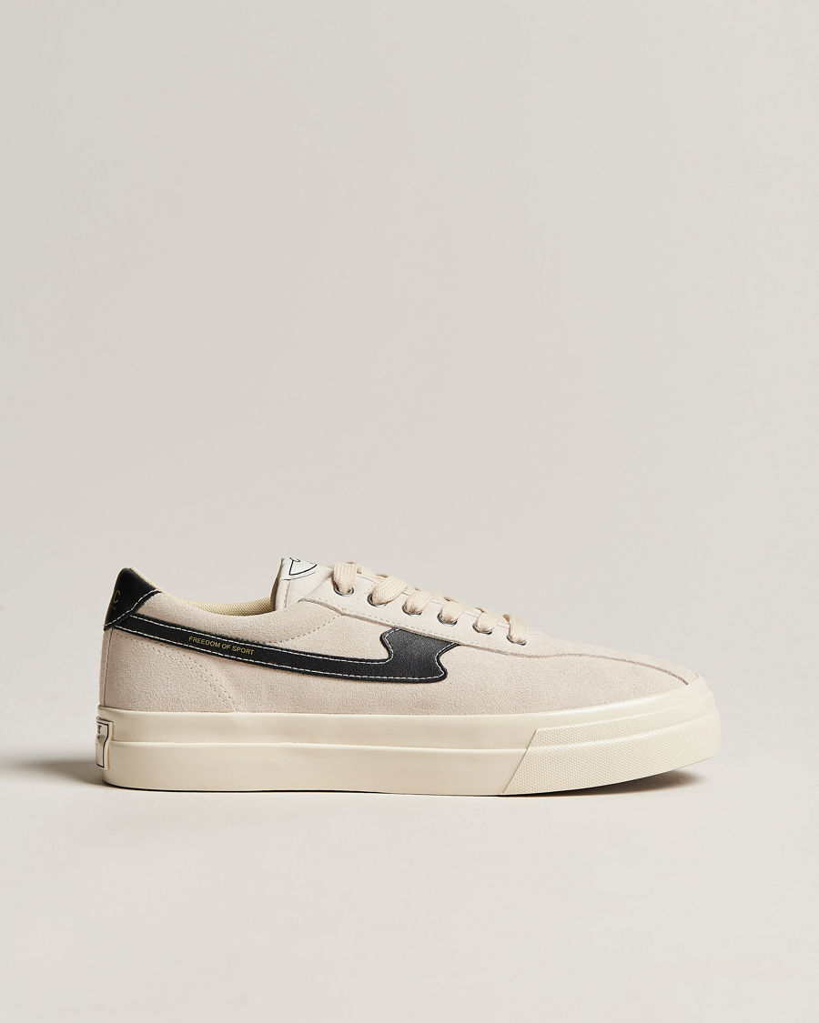 Herren | Stepney Workers Club Dellow S-Strike Suede Sneaker Ecru/Black | Stepney Workers Club | Dellow S-Strike Suede Sneaker Ecru/Black
