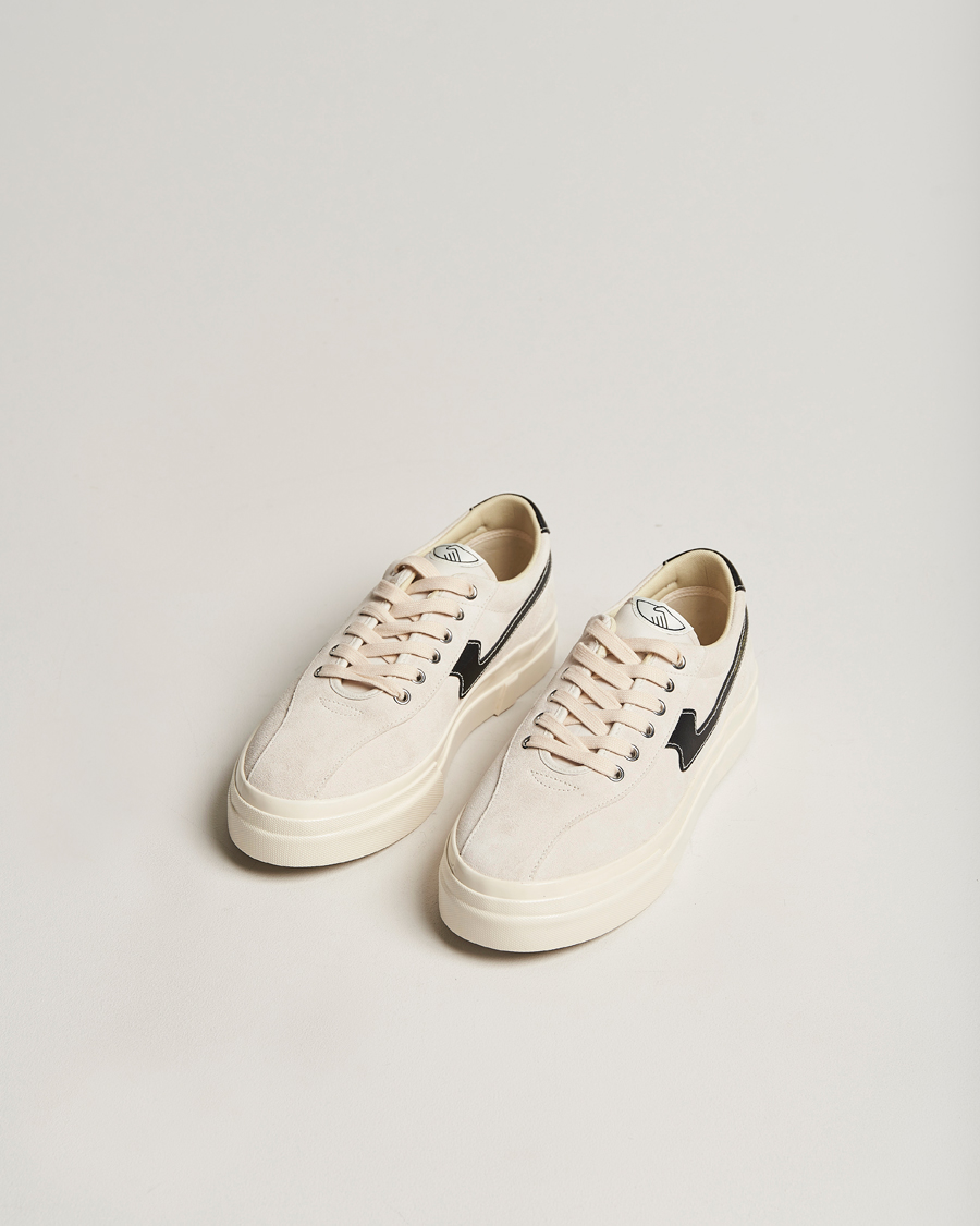 Herren | Stepney Workers Club Dellow S-Strike Suede Sneaker Ecru/Black | Stepney Workers Club | Dellow S-Strike Suede Sneaker Ecru/Black