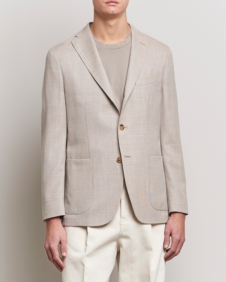 Herren | Sakkos | Boglioli | K Jacket Wool Hopsack Blazer Beige