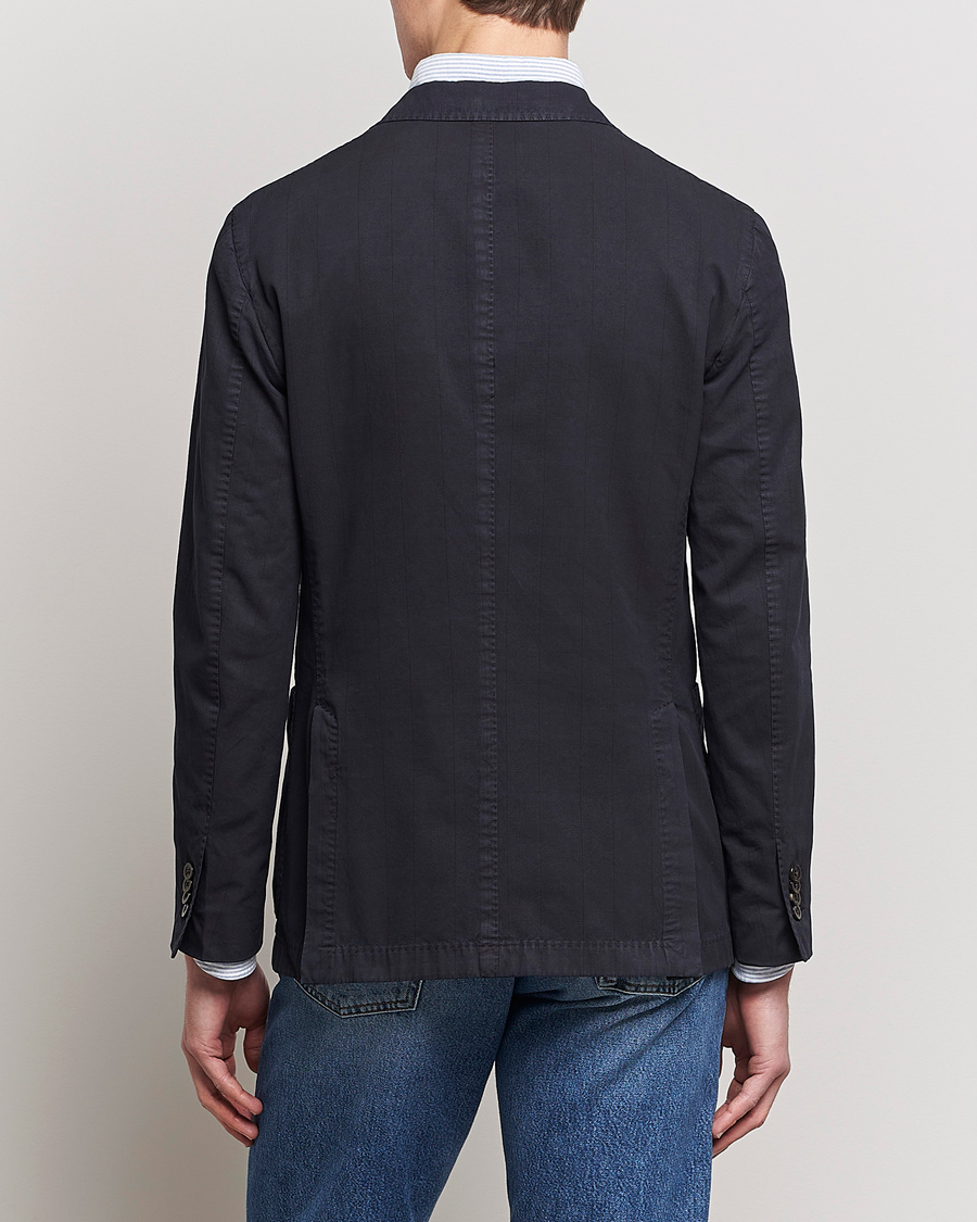 Herren | Sakkos | Boglioli | Cotton/Silk Prince Of Wales Check Blazer Navy