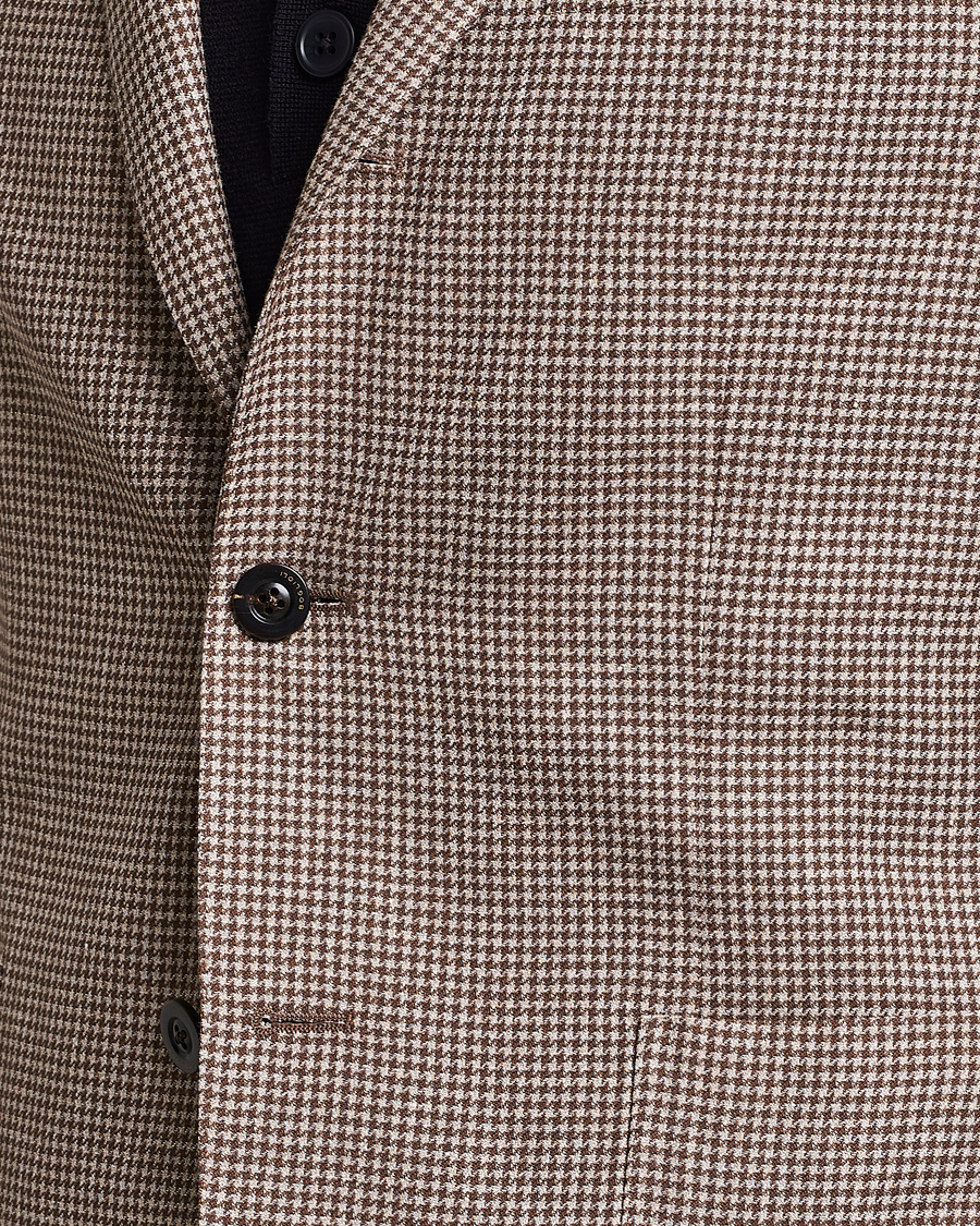 Herren | Sakkos | Boglioli | Wool/Linen Houndstooth Blazer Beige