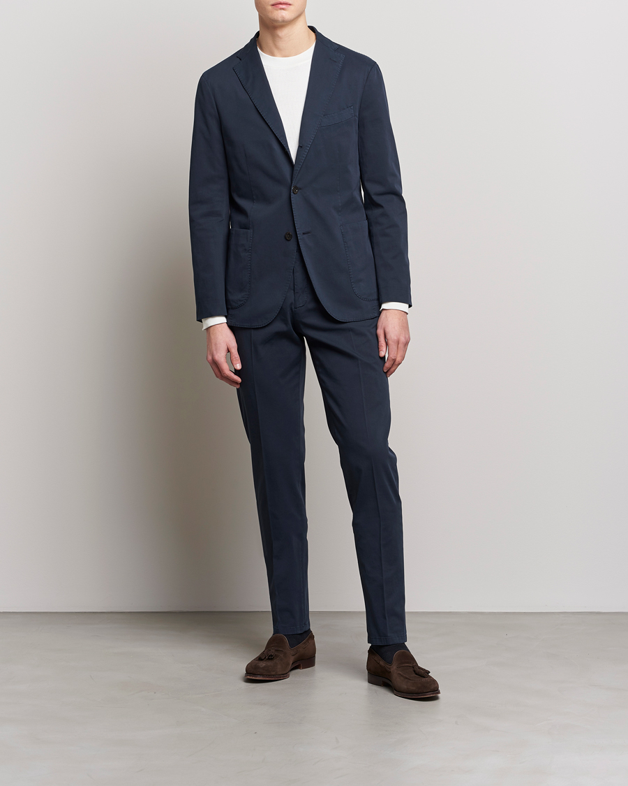 Herren | Anzüge | Boglioli | K Jacket Cotton Stretch Suit Navy