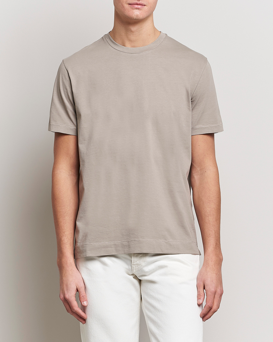 Herren | T-Shirts | Boglioli | Short Sleeve T-Shirt Washed Grey