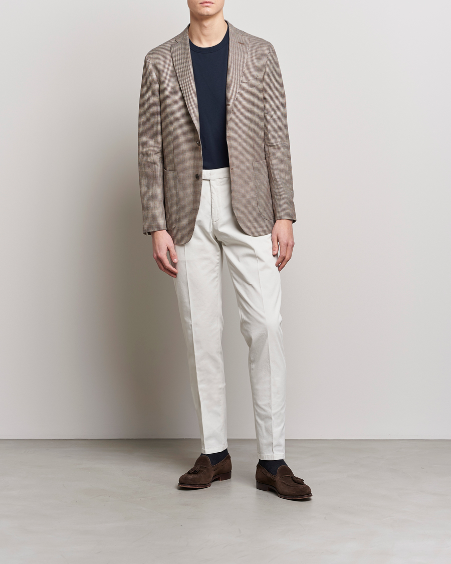Herren | Hosen | Boglioli | Cotton Stretch Chinos Off White