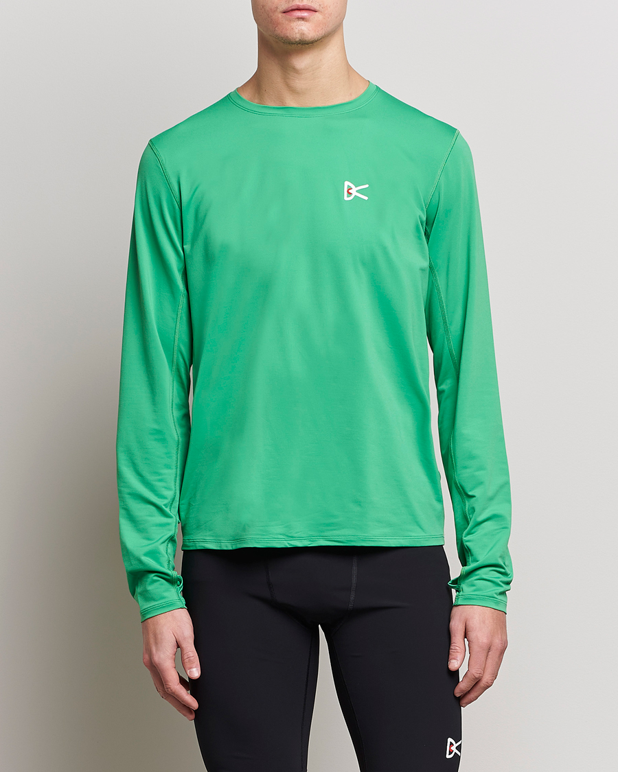 Herren | T-Shirts | District Vision | Deva-Tech Long Sleeve T-Shirt Algae