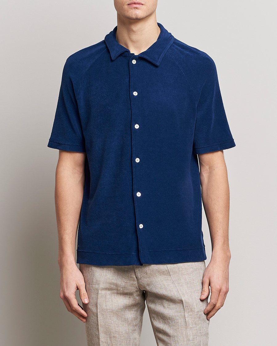 Herren | Poloshirts | Massimo Alba | Terry Polo Shirt Navy