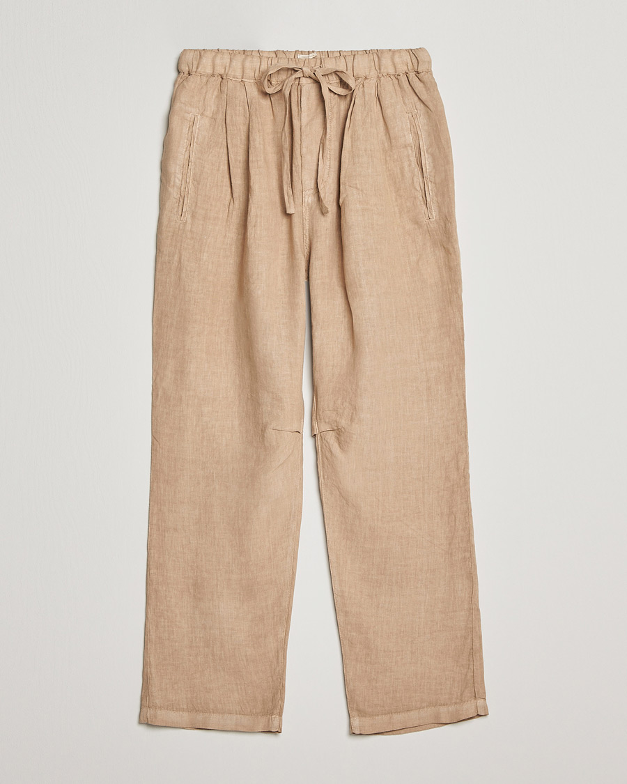 Herren | Hosen | Massimo Alba | Keywest Linen Drawstring Pants Sand