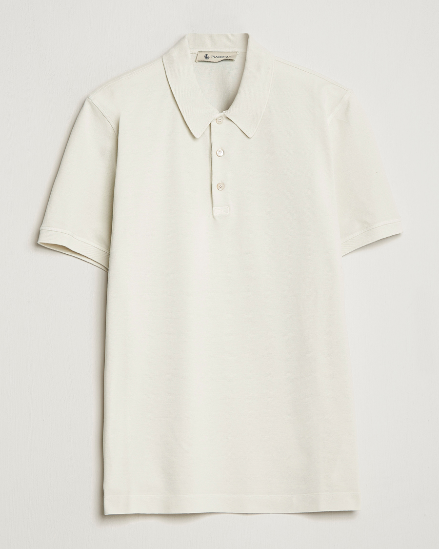 Herren | Poloshirts | Piacenza Cashmere | Portofino Short Sleeve Polo Off White