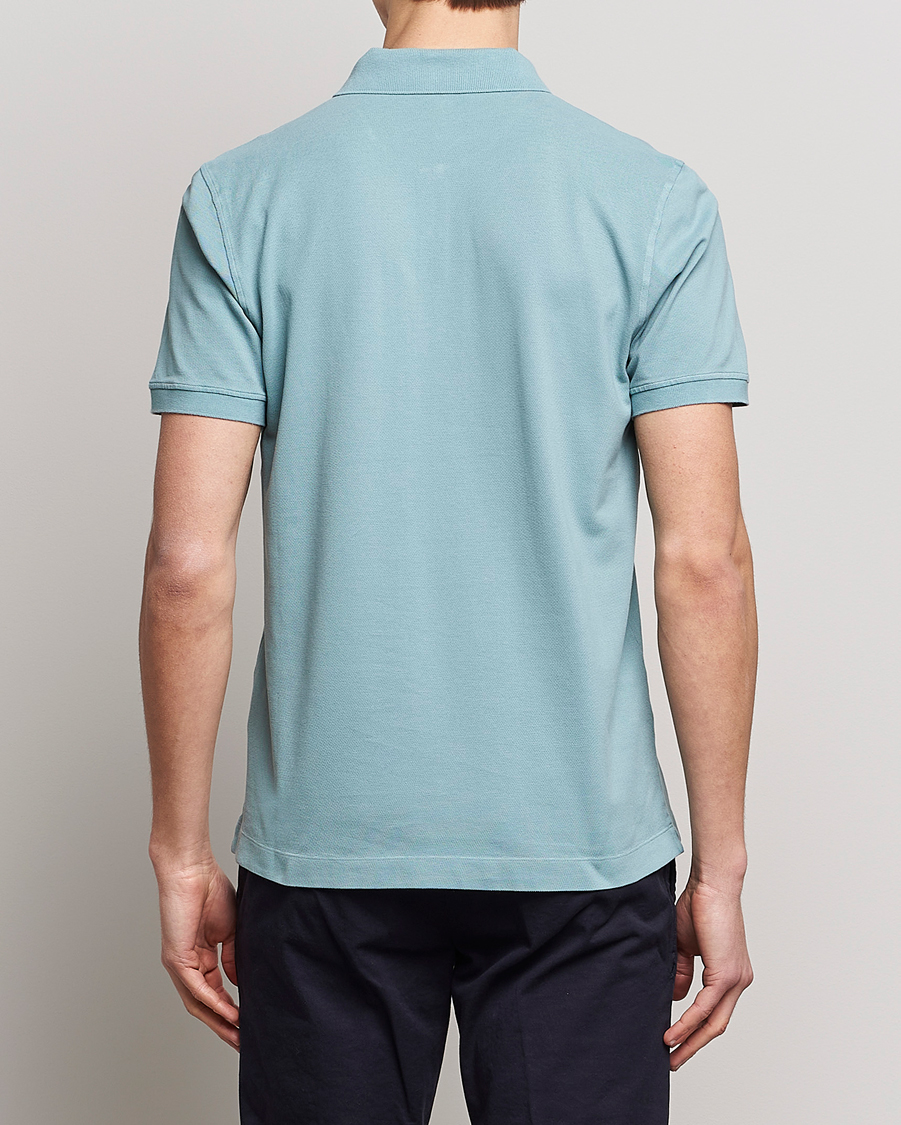 Herren | Poloshirts | Piacenza Cashmere | Portofino Short Sleeve Polo Light Blue