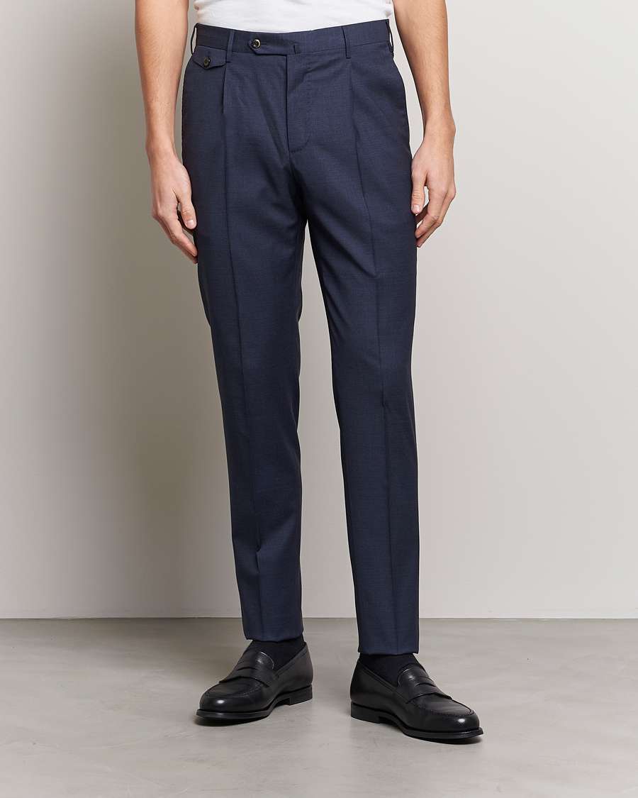 Herren | Hosen | PT01 | Gentleman Fit Wool Trousers Dark Blue