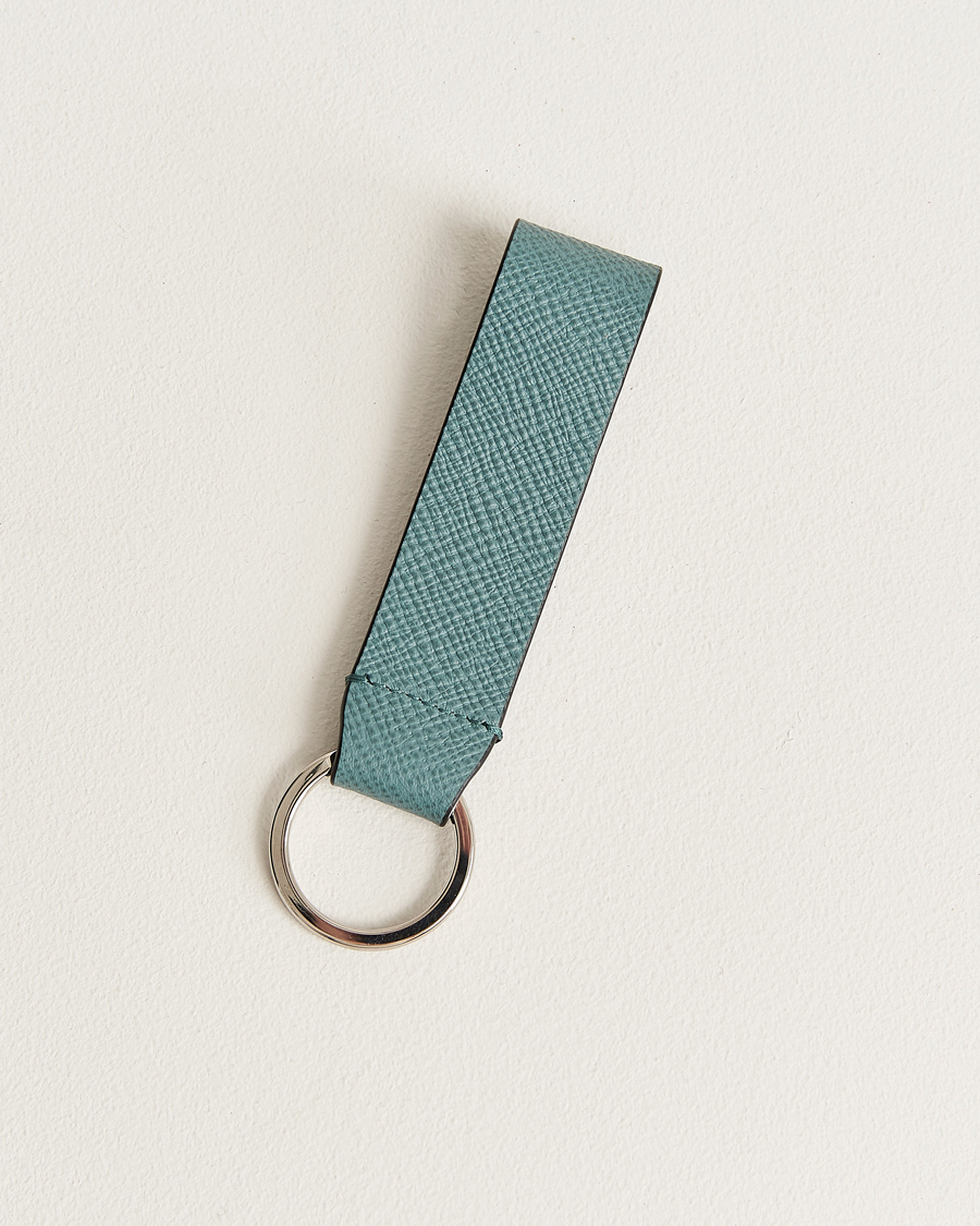 Herren | Schlüsselringe | Smythson | Panama Leather Keyring Dark Teal