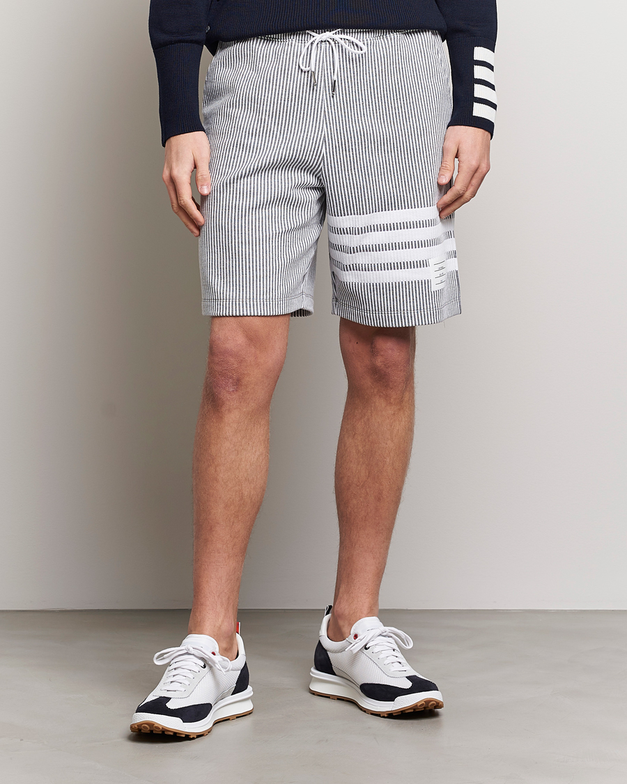 Herren | Shorts | Thom Browne | Seersucker Loopback Shorts Light Grey