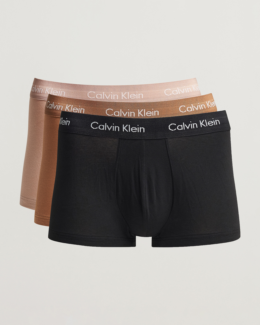 Herren | Unterwäsche | Calvin Klein | Cotton Stretch Trunk 3-Pack Black/Khaki/Beige
