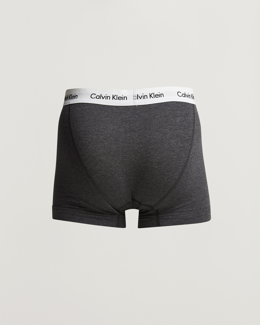 Herren | Unterwäsche | Calvin Klein | Cotton Stretch Trunk 3-Pack Charcoal/Yellow/Green