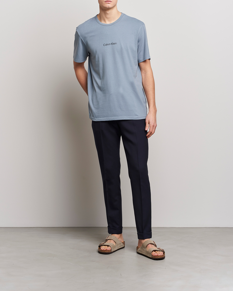 Herren | T-Shirts | Calvin Klein | Logo Crew Neck Loungewear T-Shirt Beloved Blue